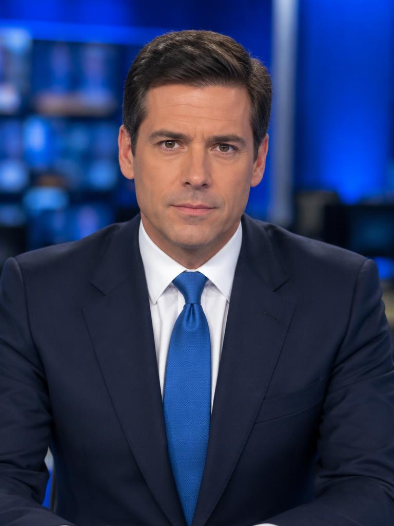 News anchor on the evening home-and-hearth broadcast